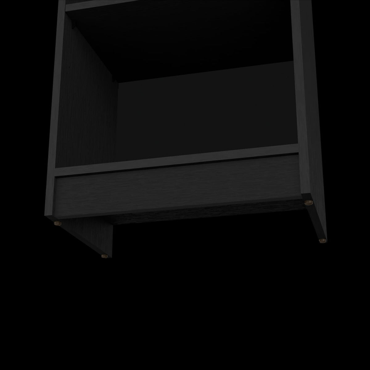 Black 5-Shelf Bookcase - Modern Storage Cabinet
