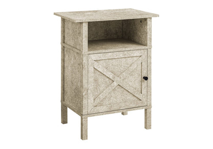 Cream MDF Side Table - Small Bedroom Accent Table for Living Room