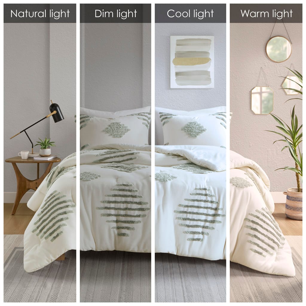 Cozy Cotton Chenille Comforter Set - Full/Queen