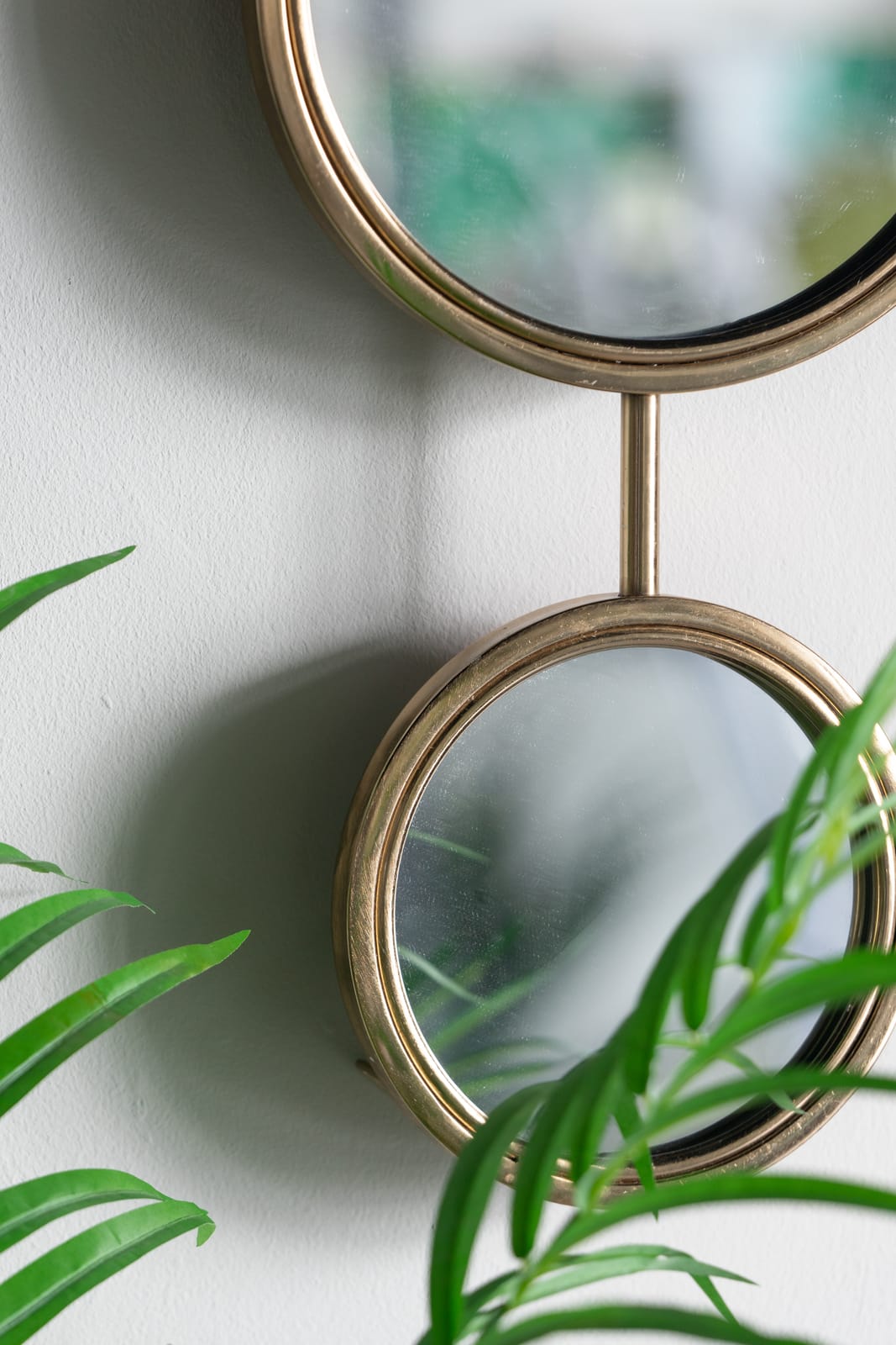 Gold Iron Bathroom Mirror - 11x28.5 Inch Wall Decor