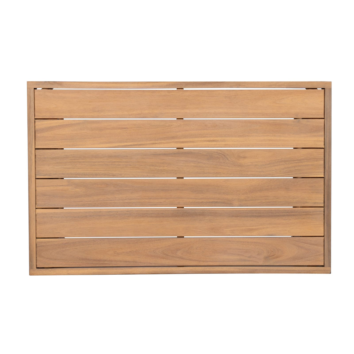 Teak Beige Acacia Wood Patio Club Chair + Coffee Table Set
