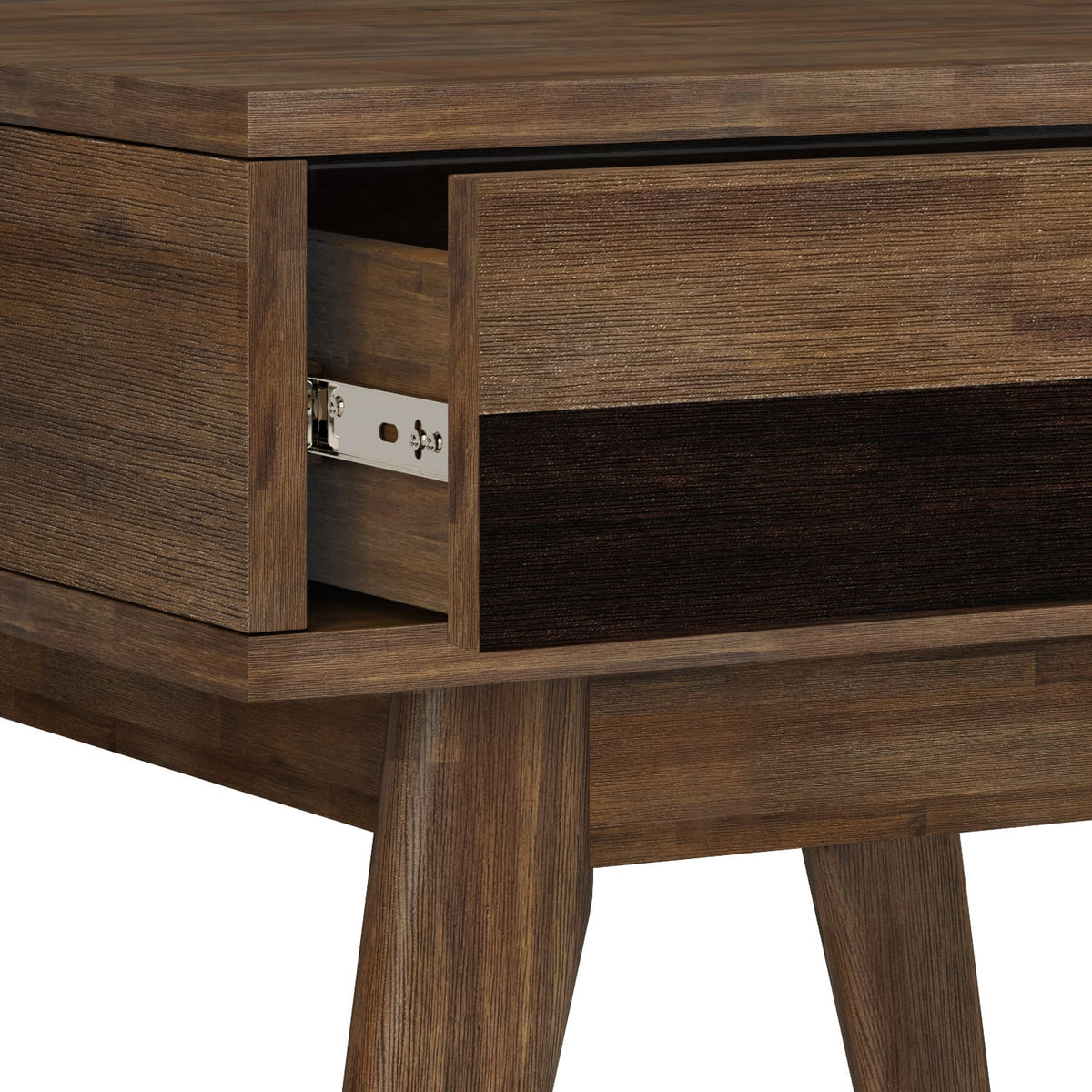 Clarkson End Table - Dark Brown Rustic Storage