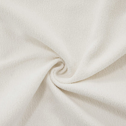 White Chenille Armless Sofa - 1 Seat for Living Room