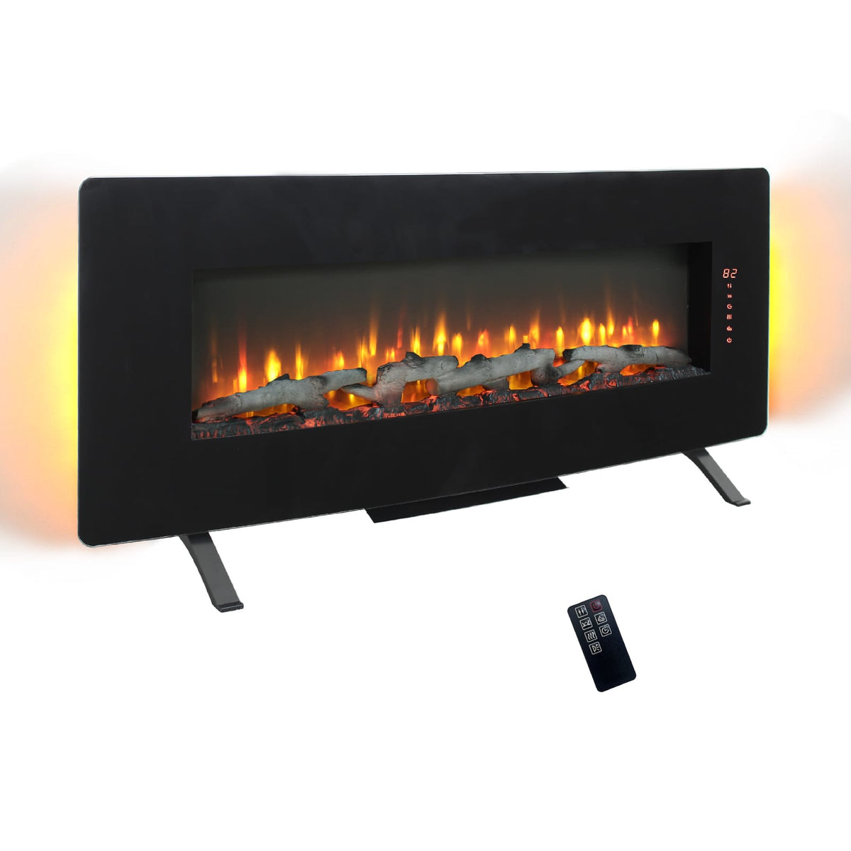 48 Inch Antique Black Electric Fireplace Wall Mount