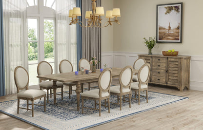 Taupe Rectangular Dining Table with Leaf - 80" x 42"