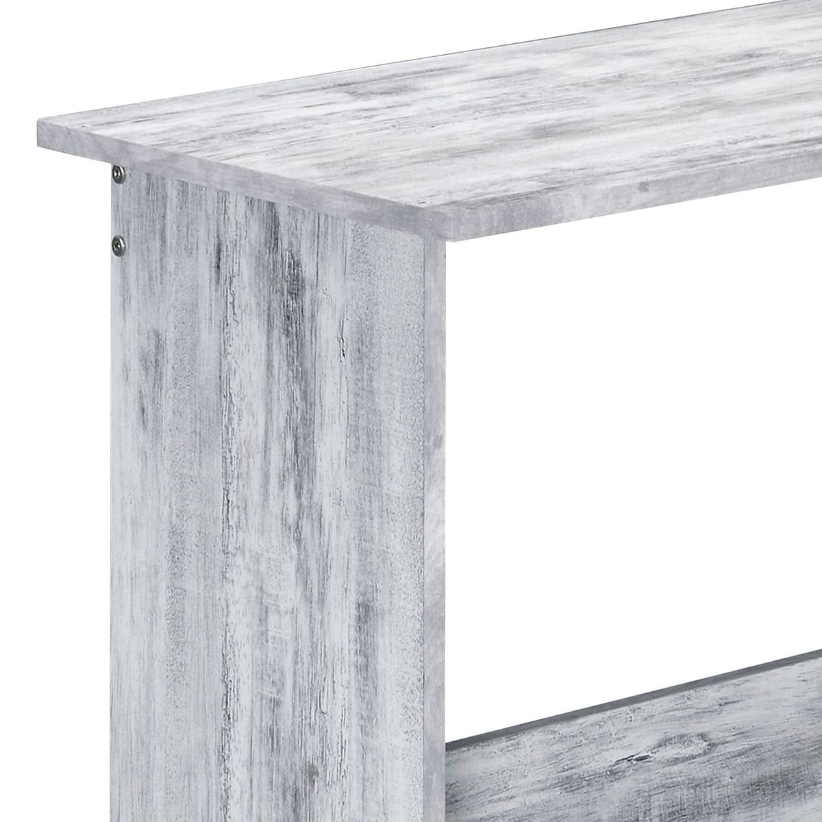 Black Grey Writing Desk with Shelves - Office Desk