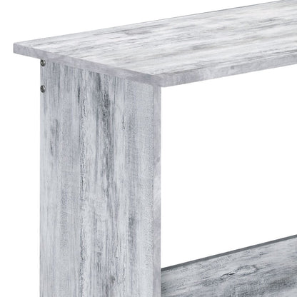 Black Grey Writing Desk with Shelves - Office Desk