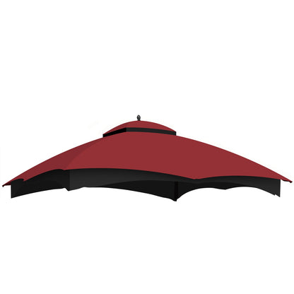 Burgundy Fabric Gazebo Canopy Replacement Top - 10x12