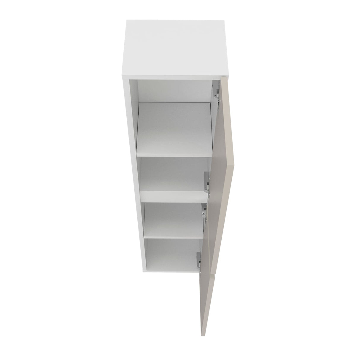 White Bathroom Cabinet - 2 Doors, 4 Shelves