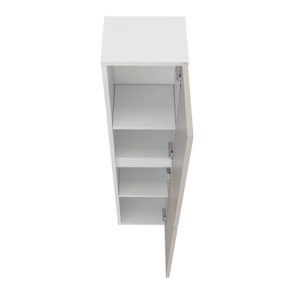 White Bathroom Cabinet - 2 Doors, 4 Shelves