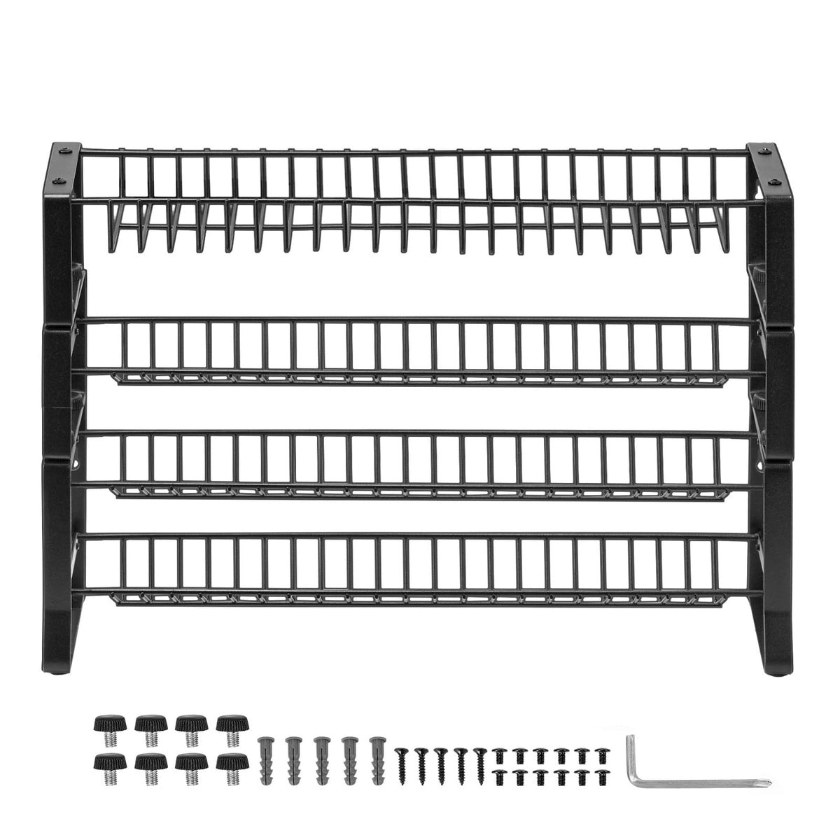 Black Iron Spice Rack Organizer - 3 Tier Kitchen Storage