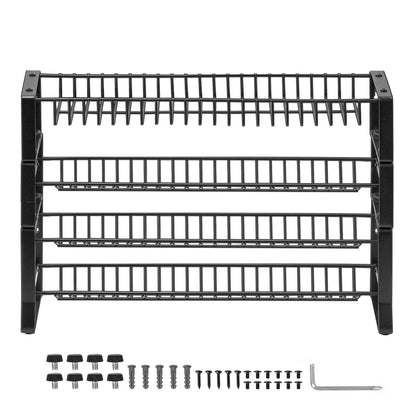 Black Iron Spice Rack Organizer - 3 Tier Kitchen Storage
