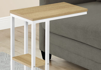 C-Shaped Accent Table - Natural Finish