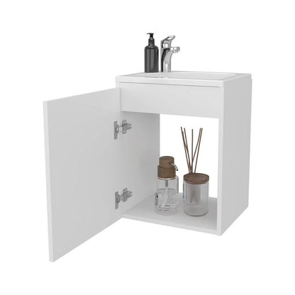 White Bathroom Vanity - Storage & Sink