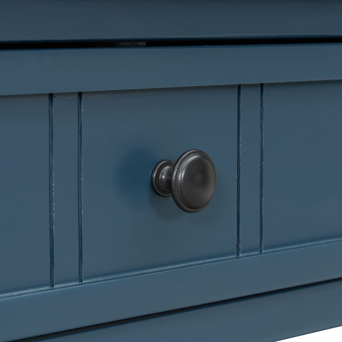 Dark Navy Console Table - Storage & Display for Living Room