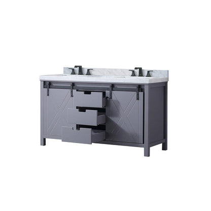 Dark Grey Marble Bathroom Vanity Upgrade with Faucet
