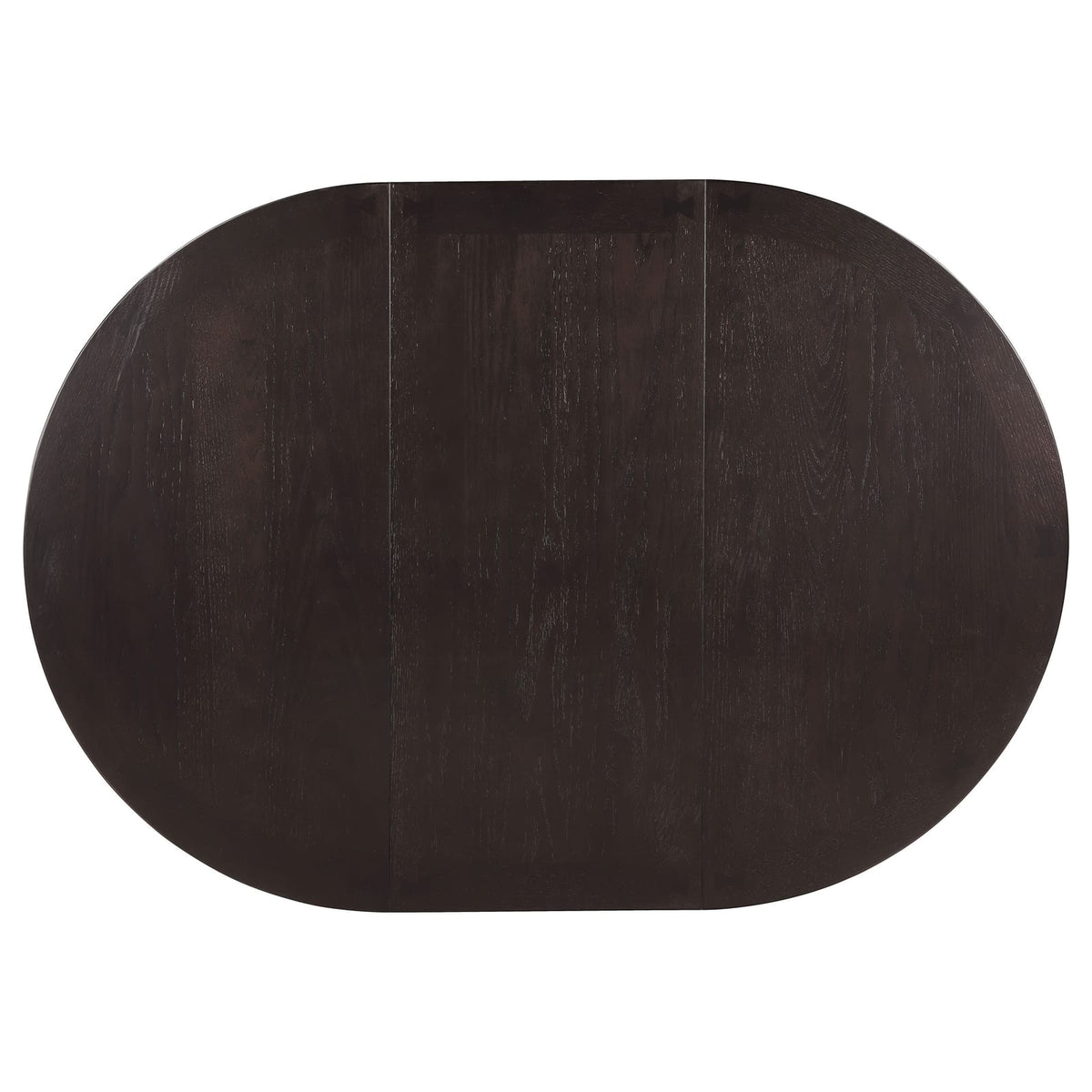 Espresso Oval Dining Table in Solid Wood+MDF for Modern Kitchen Storage