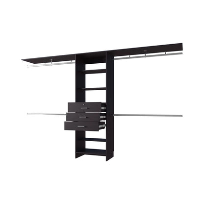 Wengue Modular Closet Organizer System - Dark Brown