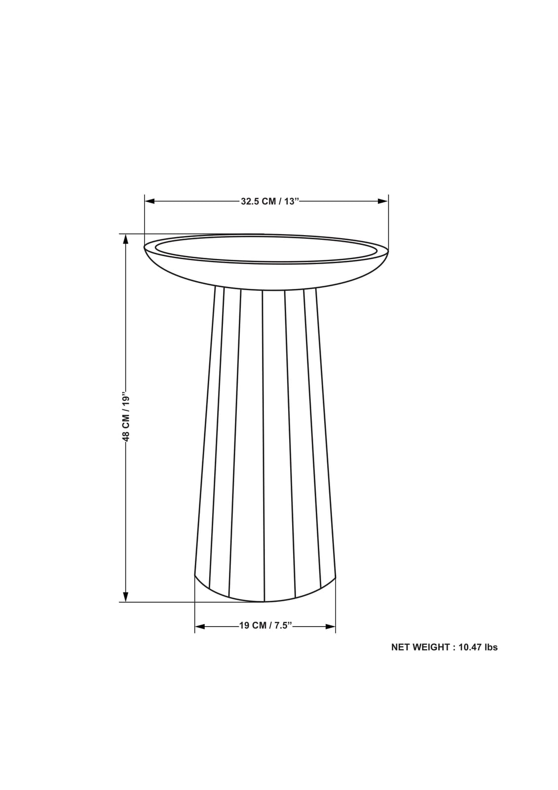 13"D x 13"W Black Wood Accent Table - Small Table for Living Room