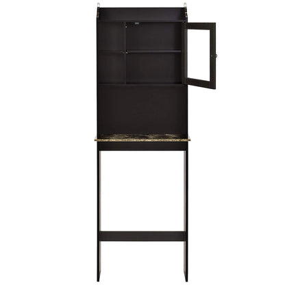 Espresso MDF Over Toilet Storage Cabinet - Bathroom Organizer