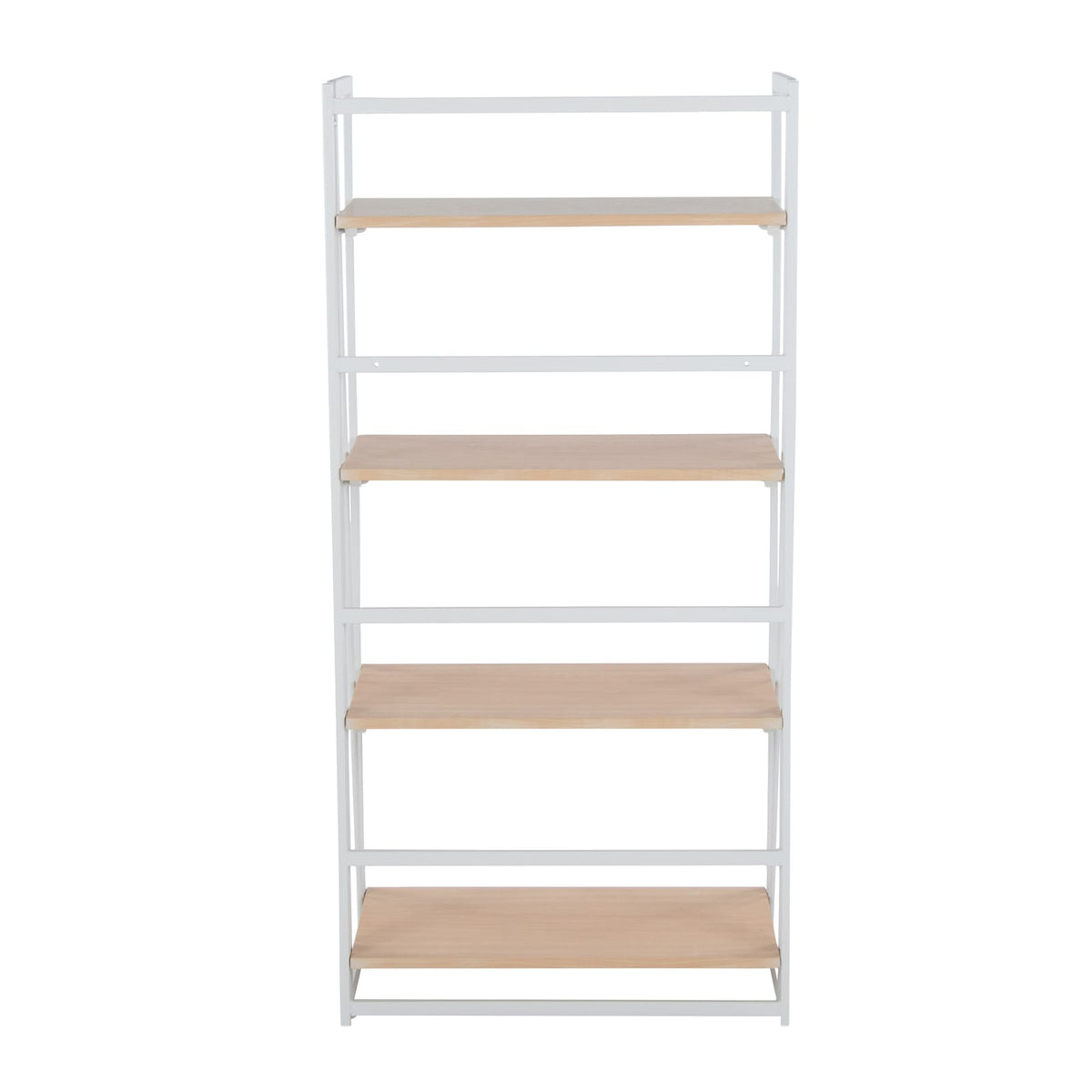Contemporary Bookcase - Natural Wood Shelves