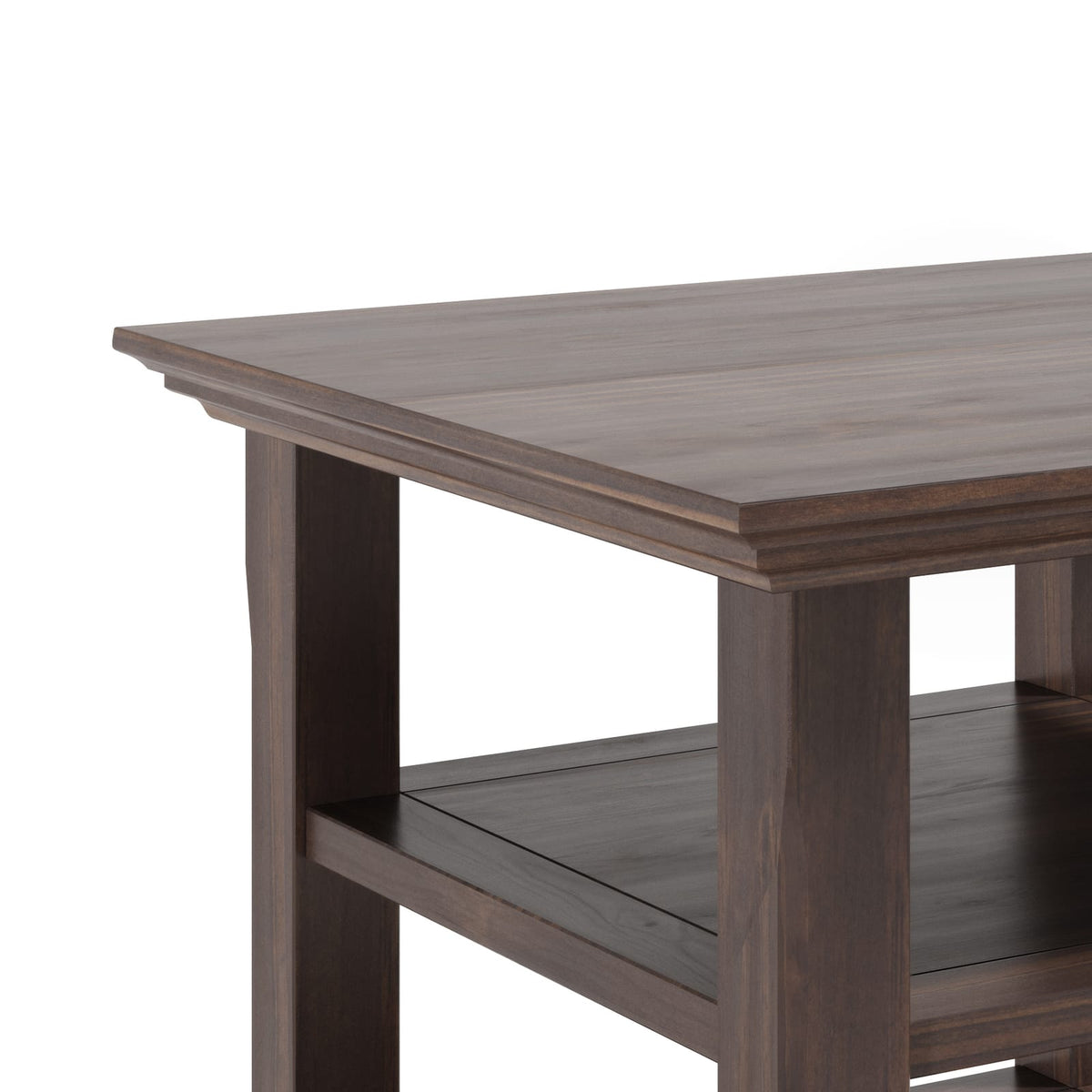 Dark Brown End Table - Compact Storage Table for Living Room