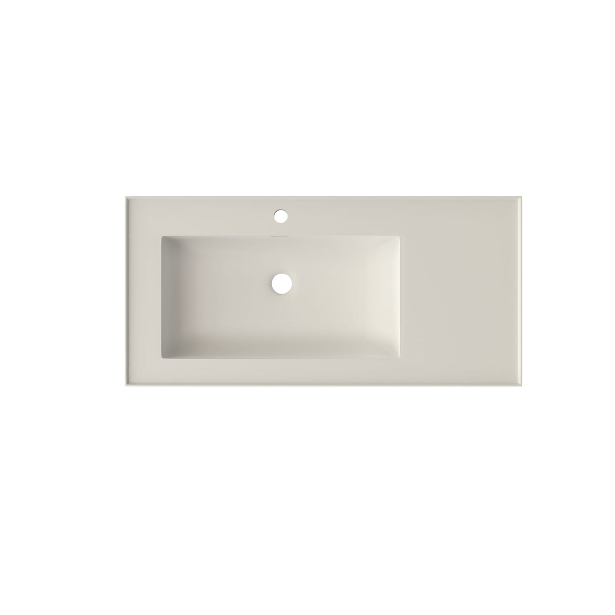 39 Inch White Solid Surface Bathroom Vanity