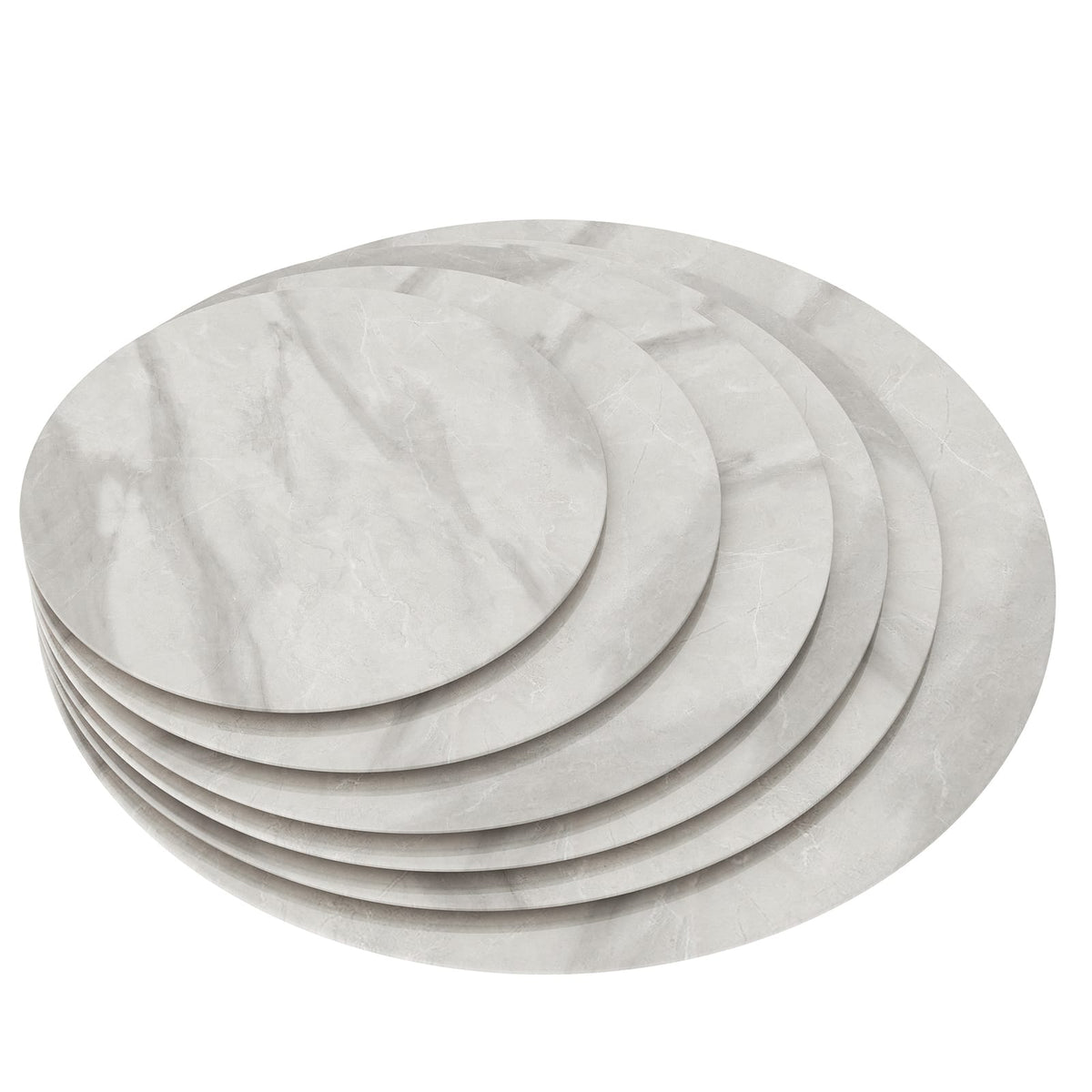 28 Inch Round Tempered Glass Table Top Gray