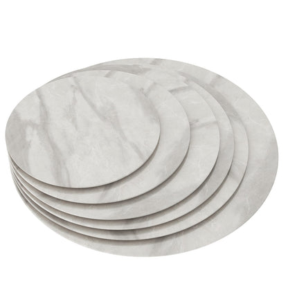 28 Inch Round Tempered Glass Table Top Gray