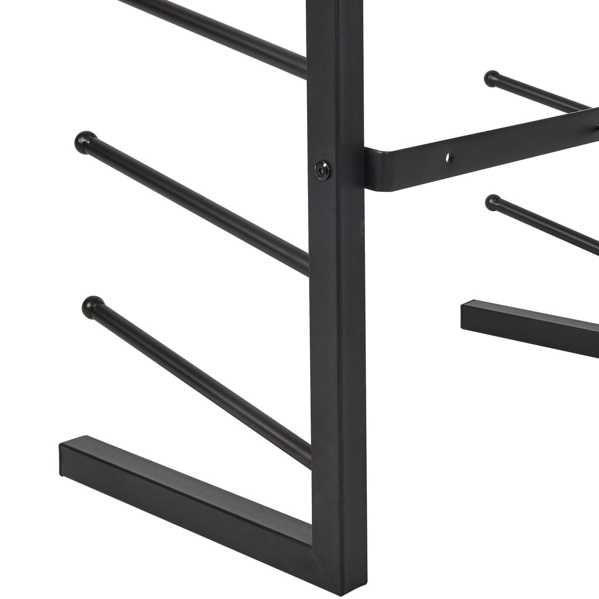 16-Tier Blueprint Storage Rack - Black Iron Display Shelf