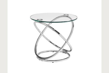 Stainless Steel Cocktail Table Set - 2 End Tables