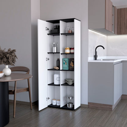 Multi Color Particle Board Kitchen Storage Cabinet with 10 Shelves