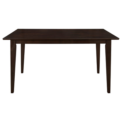59 Inch Cappuccino Wood Dining Table - Kitchen Dining Room
