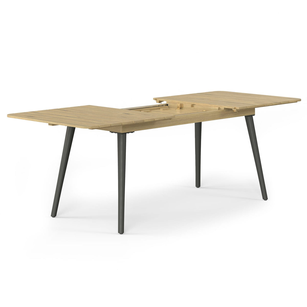 Light Brown Extendable Dining Table - 86.6" Outdoor Table