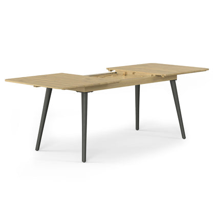 Light Brown Extendable Dining Table - 86.6" Outdoor Table