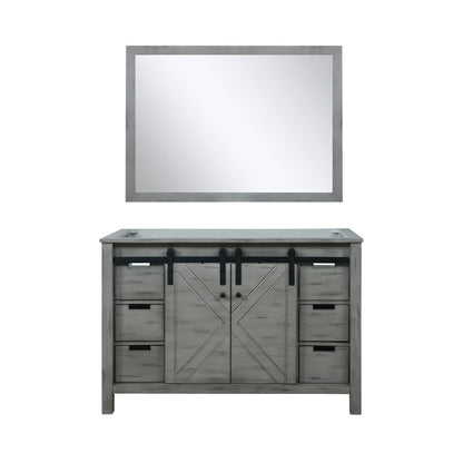 Grey Ash Bath Vanity with Mirror - 48" W Storage Cabinet for Bathroom