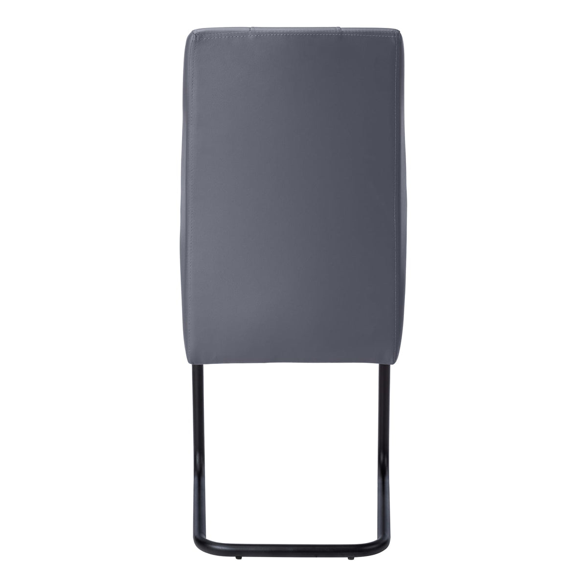 Dining Chairs Set of 2 Grey Faux Leather Upholstered Kitchen Dining Room Chairs