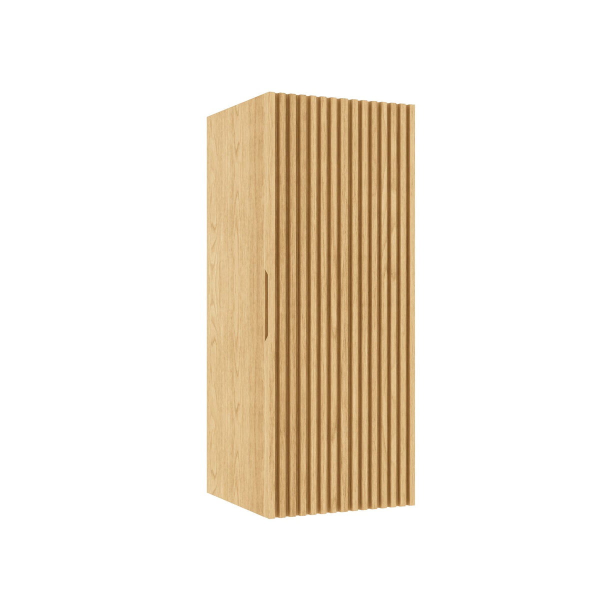Light Oak Bathroom Storage Cabinet - 12" Floating Vanity with Shelf