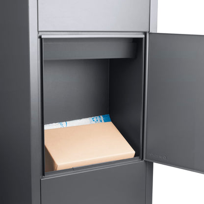 Large Locking Parcel Drop Box - Gray Steel