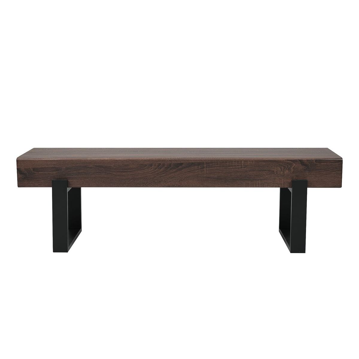 59" Dining Bench - Farmhouse Style, MDF & Metal