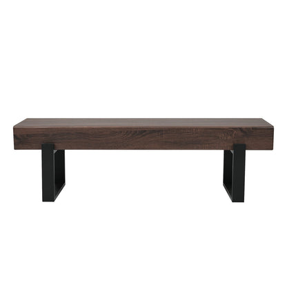 59" Dining Bench - Farmhouse Style, MDF & Metal