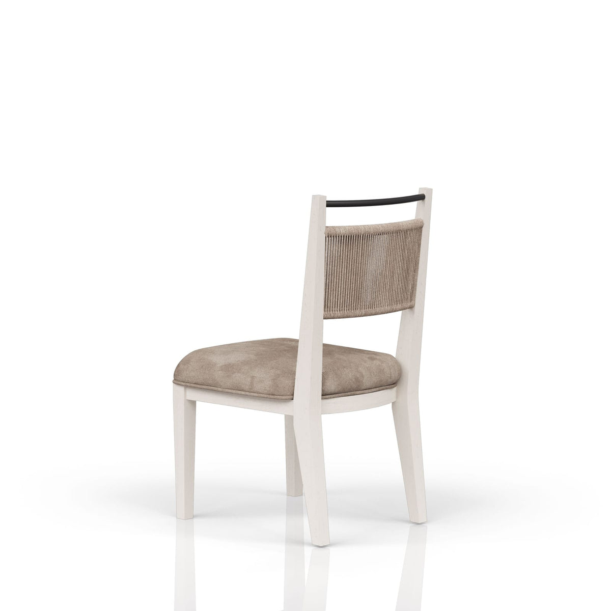 Rope Back Dining Chair - Beige & Vanilla Set of 2