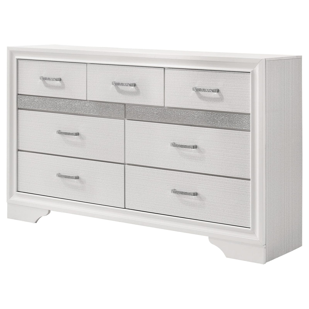 White Wood 9-Drawer Dresser for Bedroom Storage