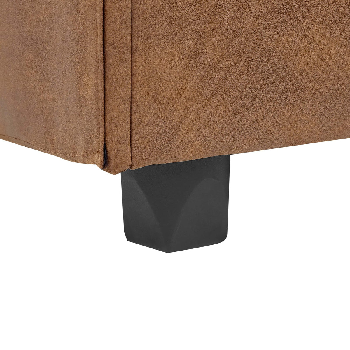 Brown Faux Leather Armchair - 30" Square for Living Room