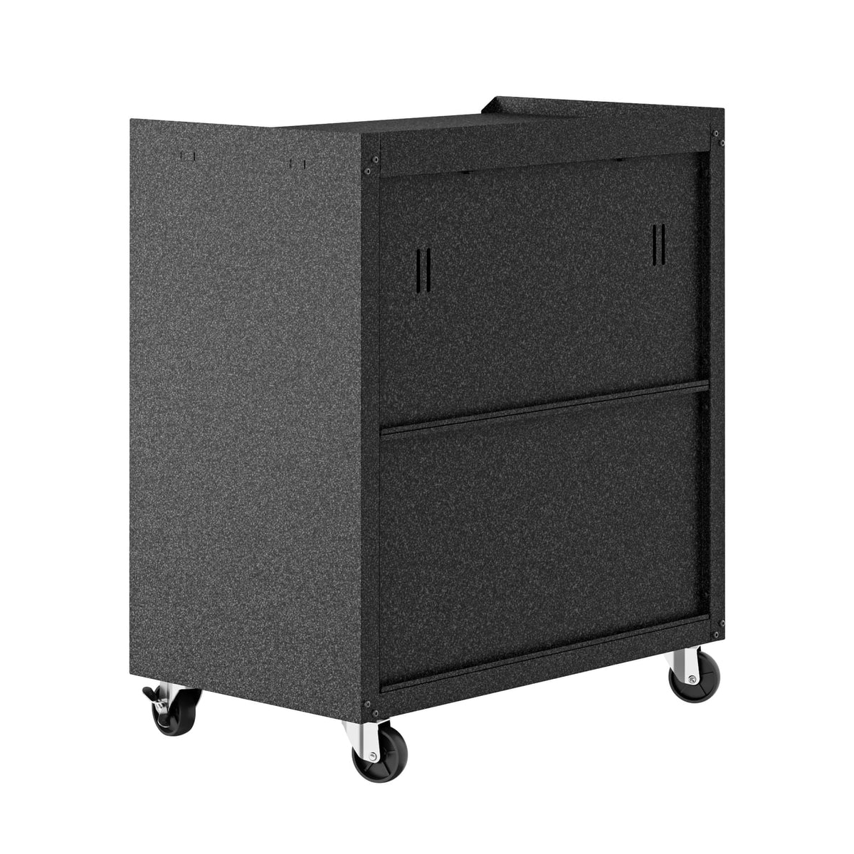 Dark Grey Rolling Garage Cabinet - 31.5" Storage
