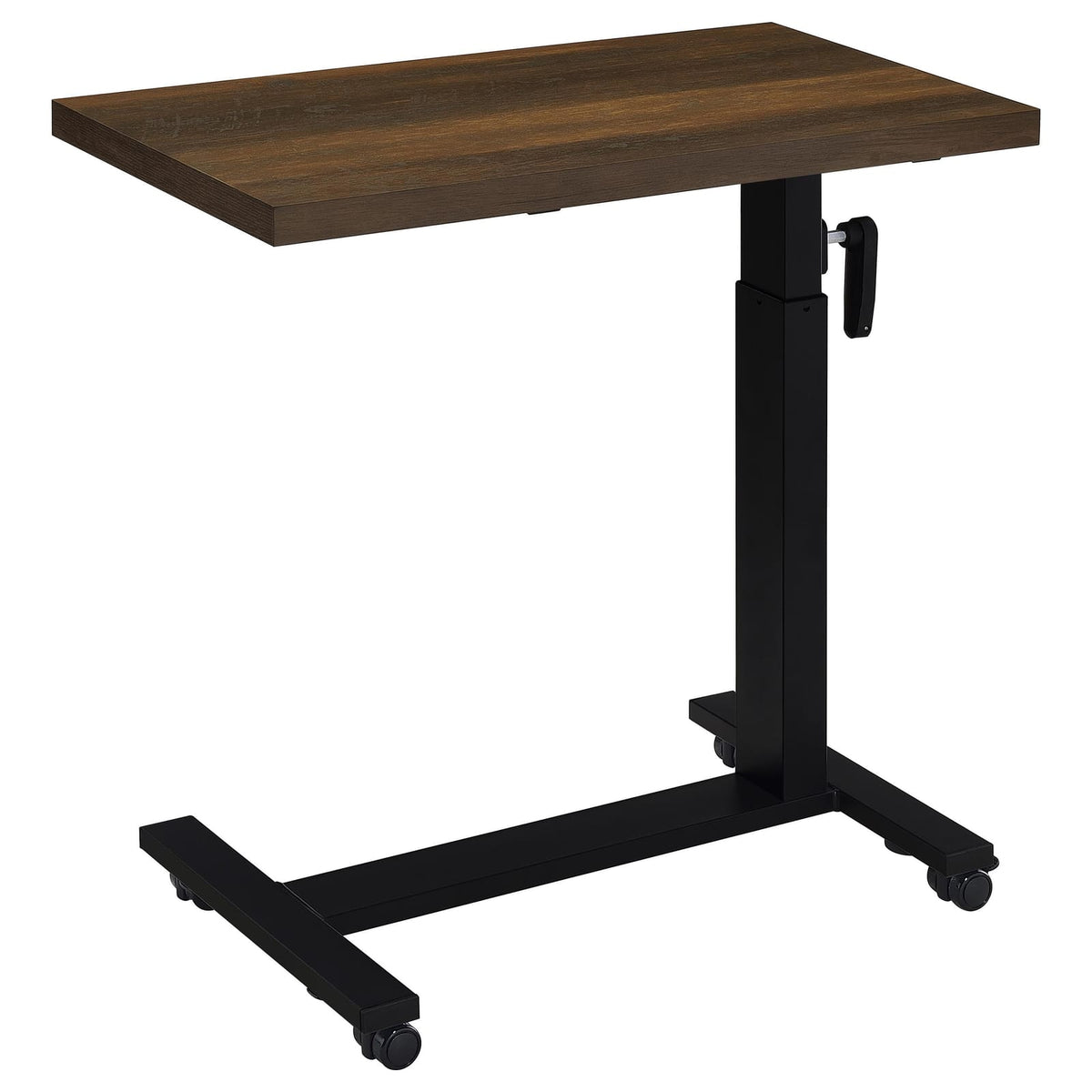 Dark Brown Height Adjustable Bedside Table for Living Room