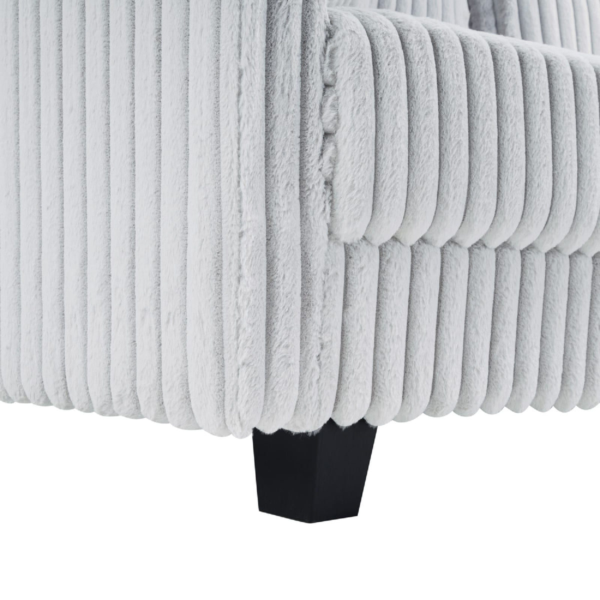 100-Inch Corduroy Sofa - 3 Seat Modular with Charging Ports