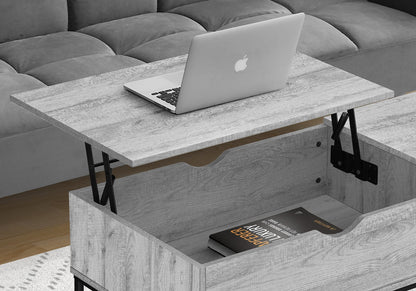 42" Rectangular Coffee Table with Lift-Top & Storage - Grey
