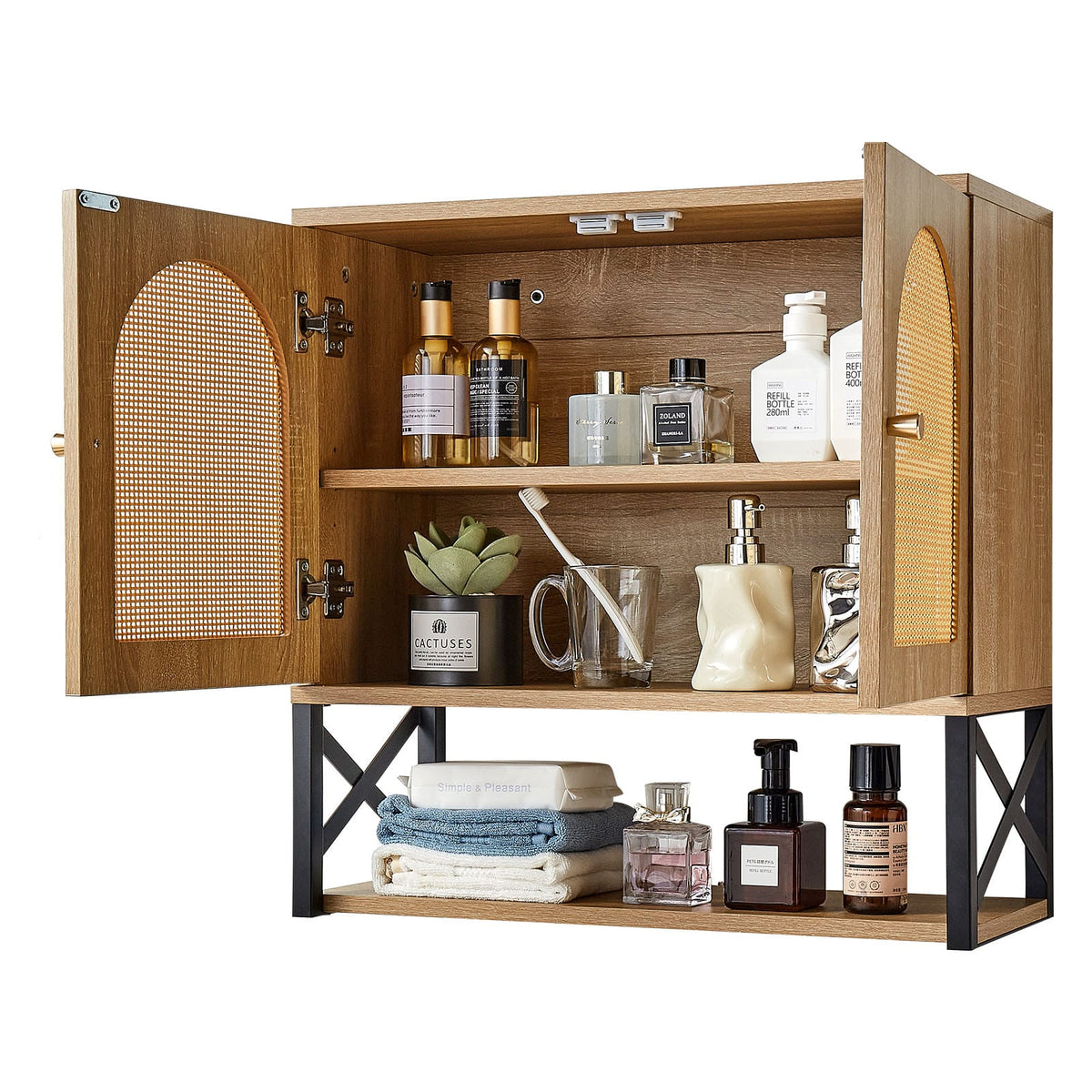 Wood Bathroom Wall Cabinet - Over Toilet Storage