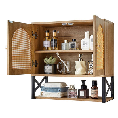 Wood Bathroom Wall Cabinet - Over Toilet Storage